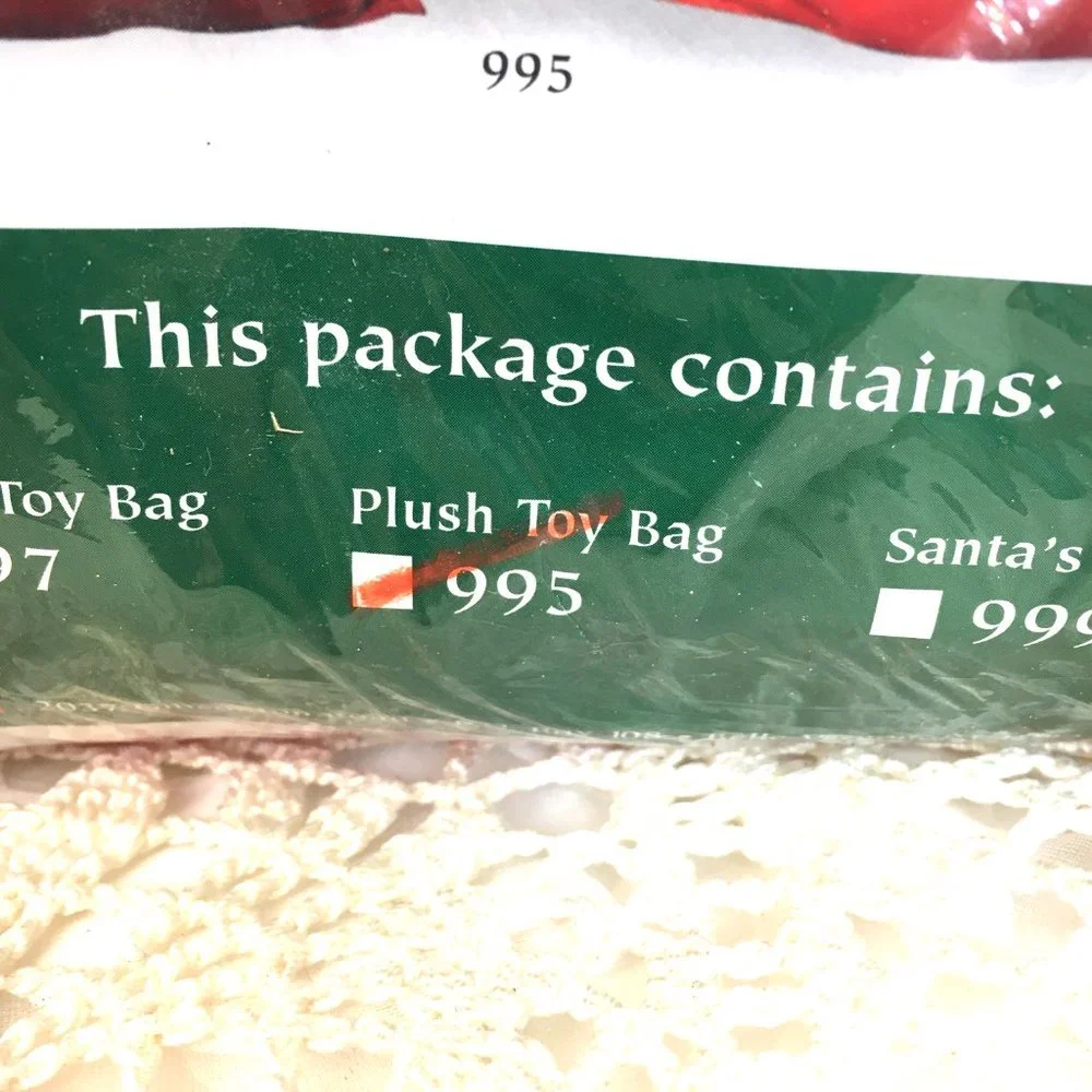 Halco Red Plush Santa Toy Bag #995 NWT NOS